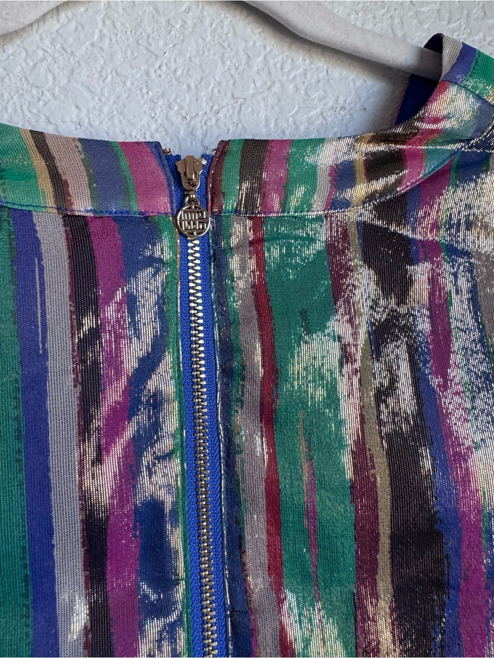 Emily McCarthy Metallic Long-sleeve Mini Dress NWT - Picture 4 of 10